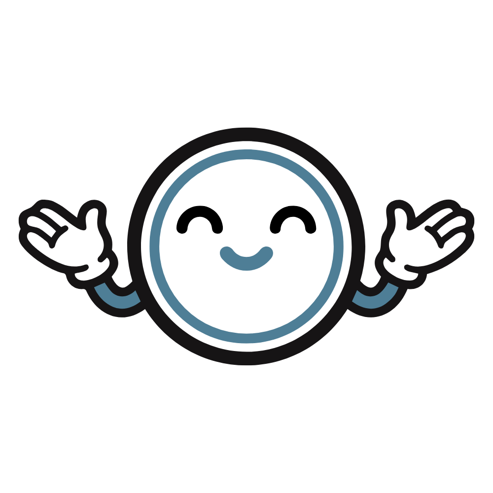 The OOPS Method character: calm, hands raised, exhaling